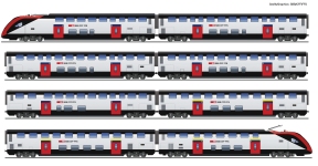 Roco 7700007 - H0 - 8-tlg. Doppelstockzug RABe 502 Fernverkehr, SBB, Ep. VI